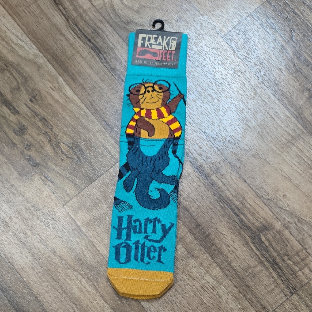 NWT Harry Otter (POTTER) Novelty High Socks UNISEX *MADE IN USA*